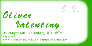 oliver valentiny business card